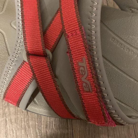 Teva Mush Purple Black Wedge Slip On Sandals Women Size 7 - Picture 3 of 3